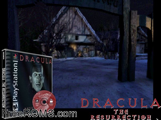 Dracula - The Resurrection [Disc1of2] PSX game showing 3D box cover and gameplay screenshot